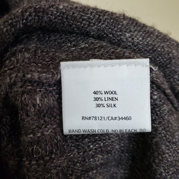 Eileen Fisher Marled Gray Open Front Knit Cardigan - Size Small - Picture 7 of 9